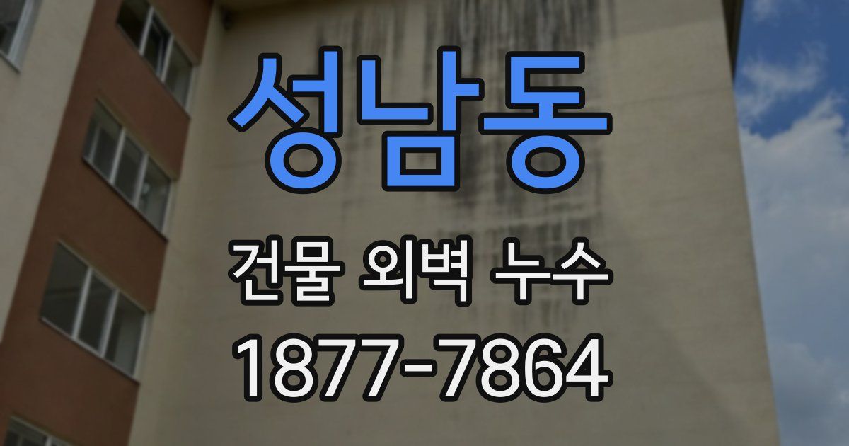 성남동 건물 외벽 누수