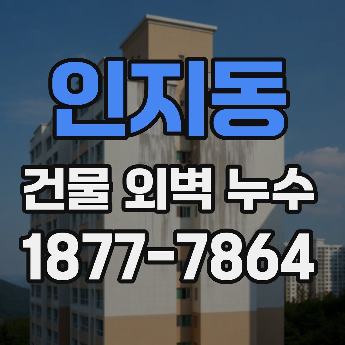 인지동 건물 외벽 누수