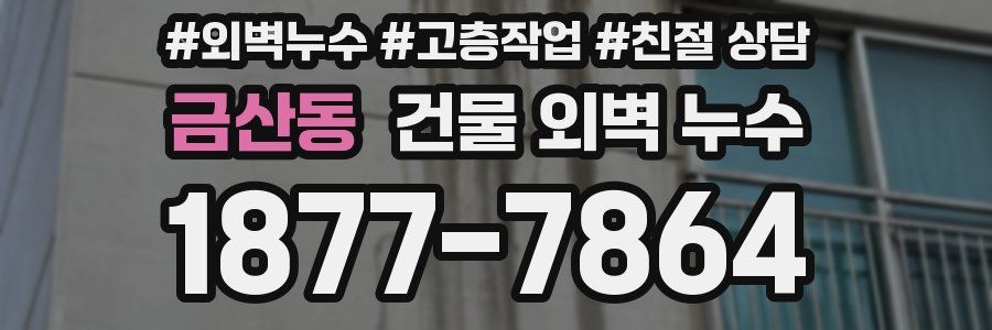 금산동 건물 외벽 누수