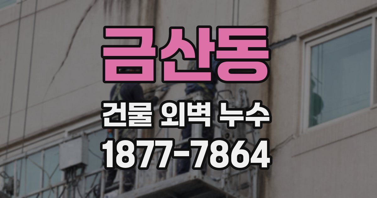 금산동 건물 외벽 누수