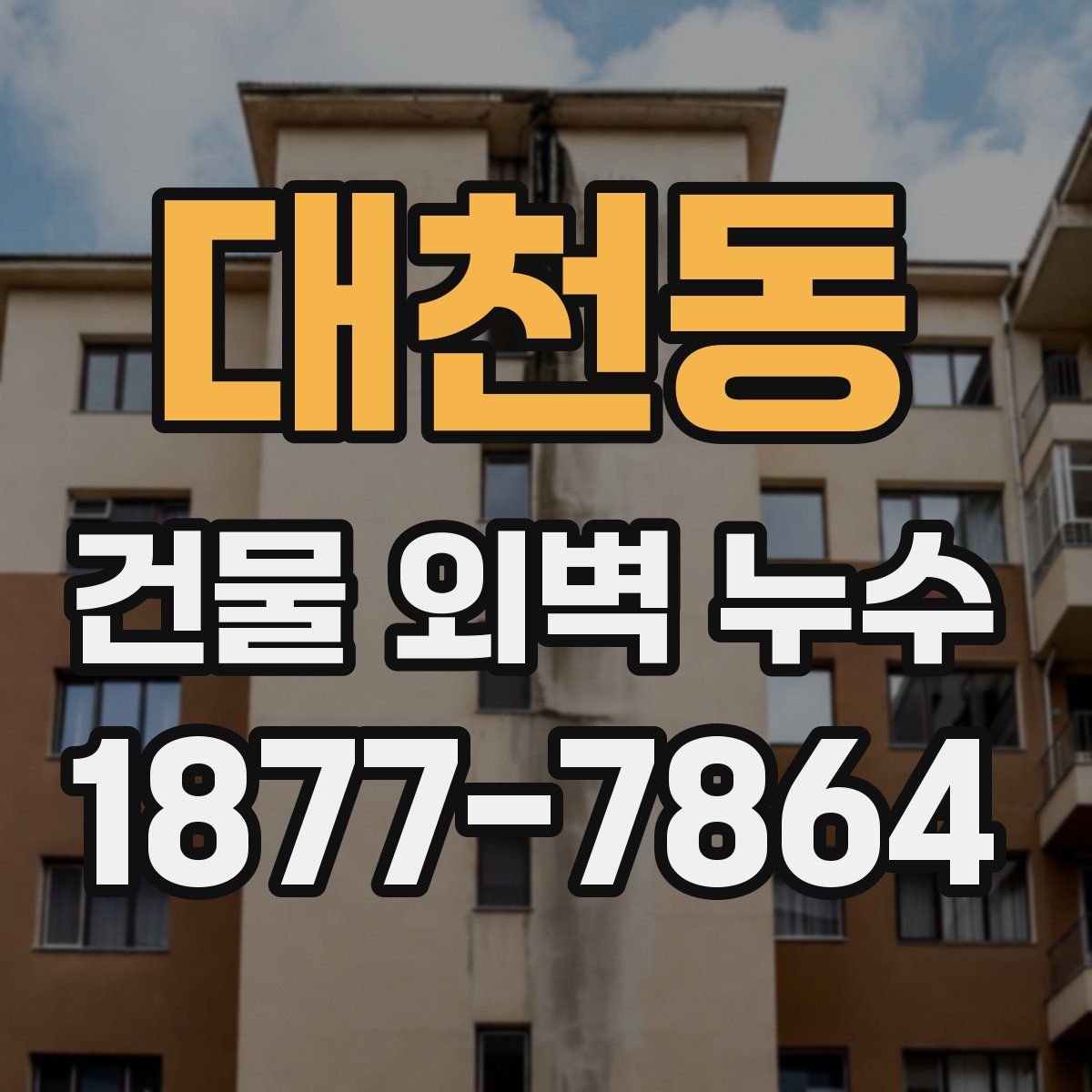 대천동 건물 외벽 누수