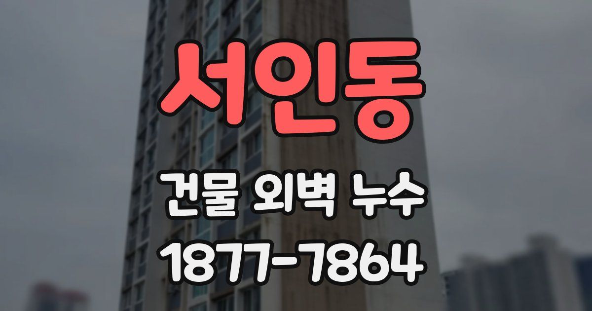 서인동 건물 외벽 누수