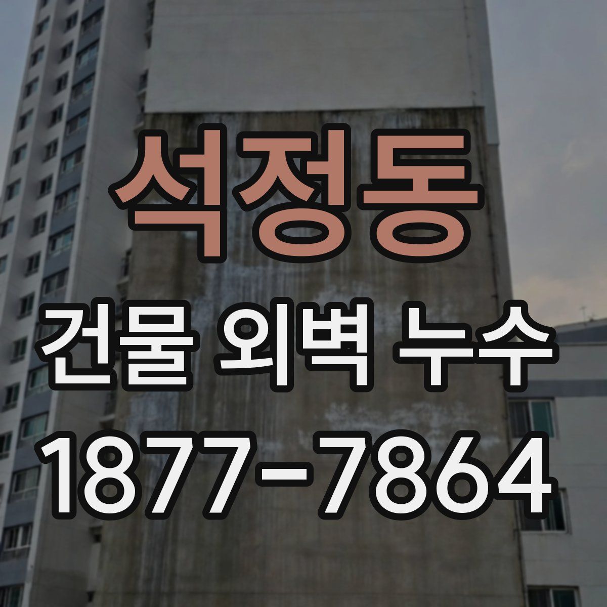 석정동 건물 외벽 누수