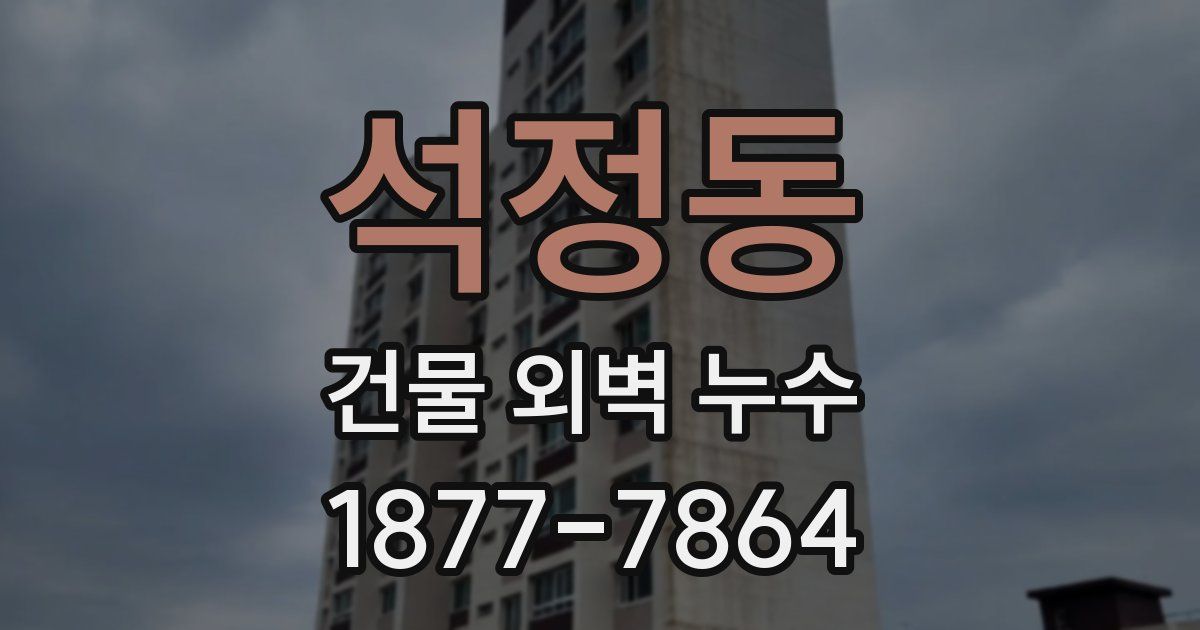 석정동 건물 외벽 누수