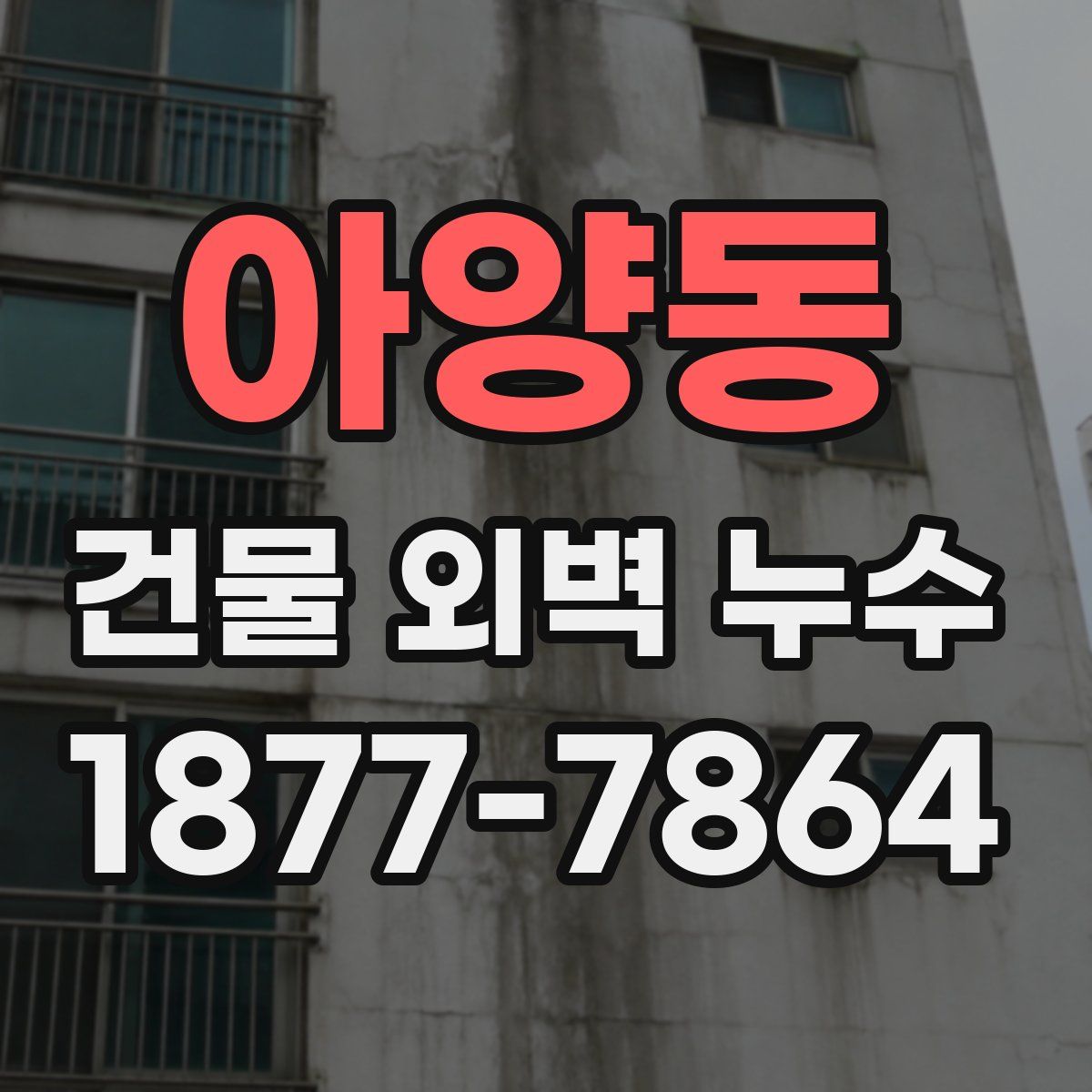 아양동 건물 외벽 누수