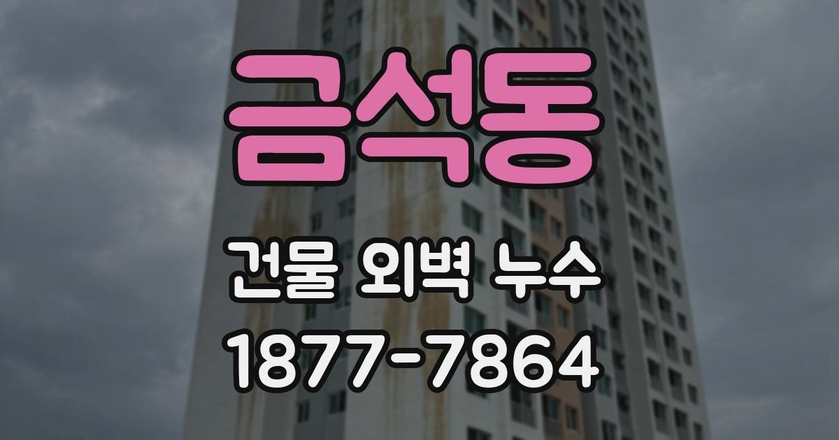 금석동 건물 외벽 누수
