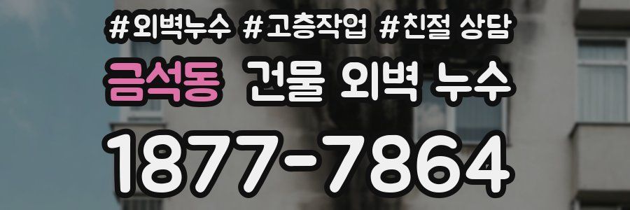 금석동 건물 외벽 누수