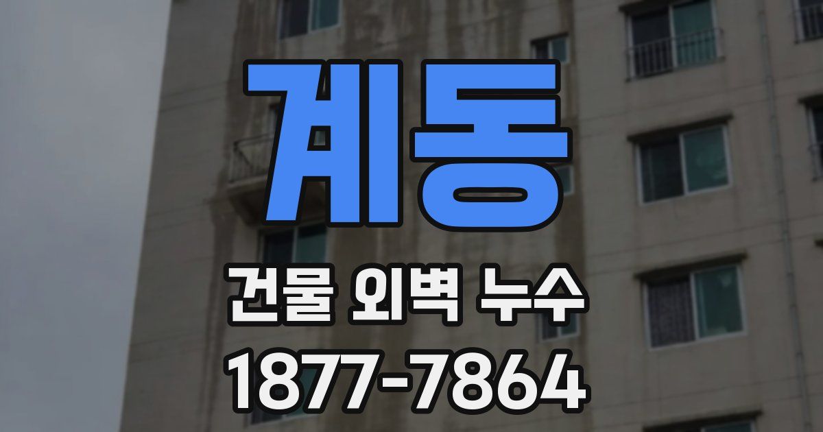 계동 건물 외벽 누수