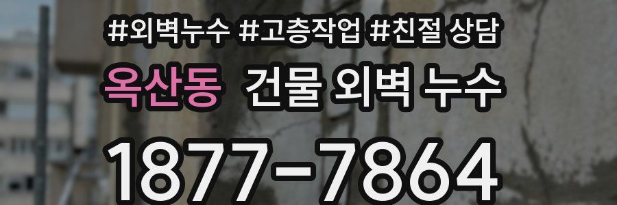 옥산동 건물 외벽 누수