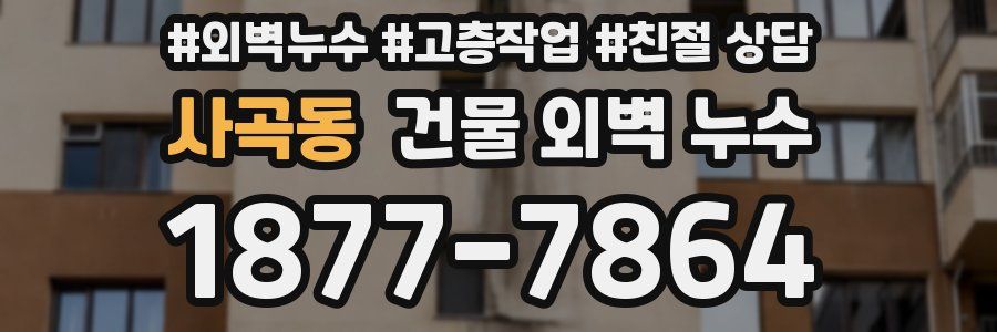 사곡동 건물 외벽 누수