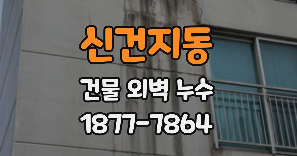신건지동 건물 외벽 누수
