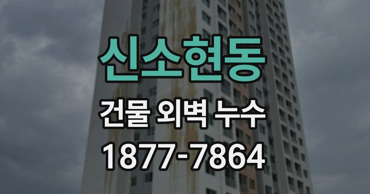 신소현동 건물 외벽 누수