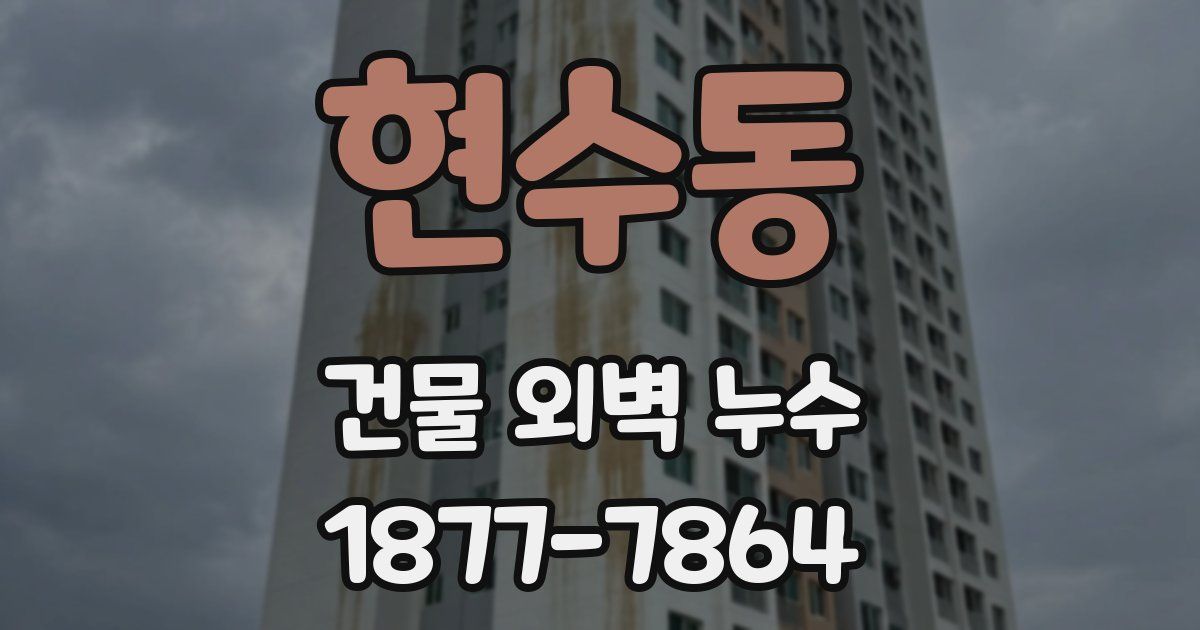 현수동 건물 외벽 누수