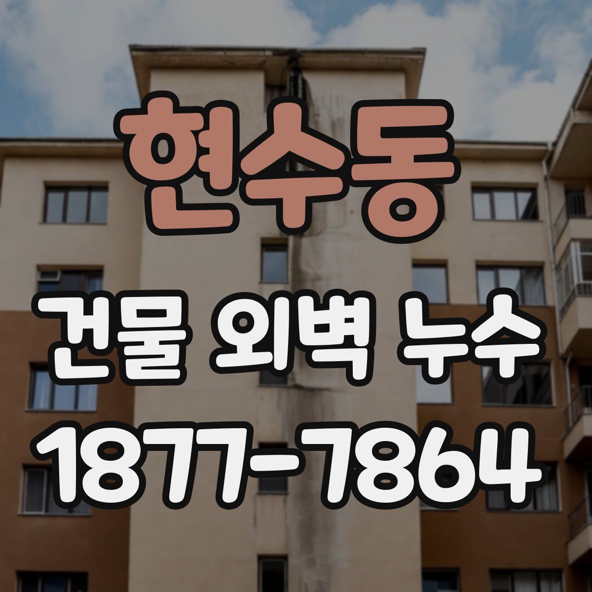 현수동 건물 외벽 누수