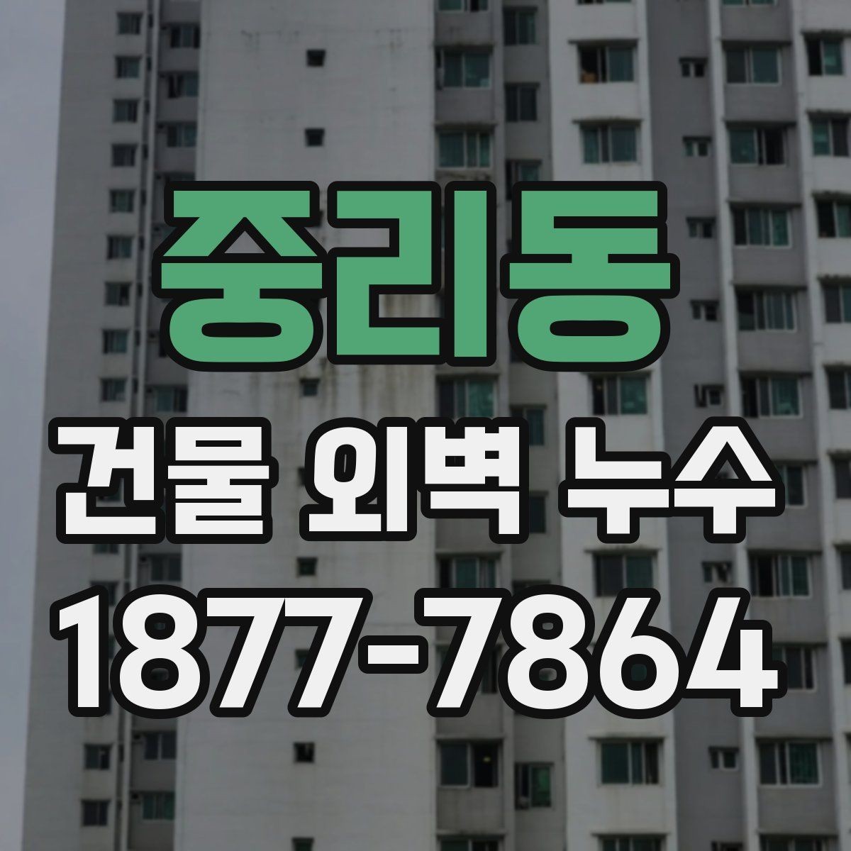 중리동 건물 외벽 누수 보수 전후 확인해야 할 사항