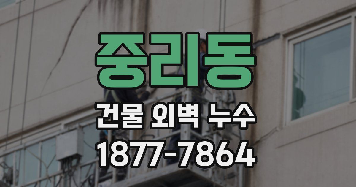 중리동 건물 외벽 누수