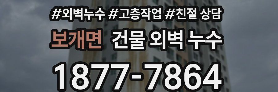 보개면 건물 외벽 누수