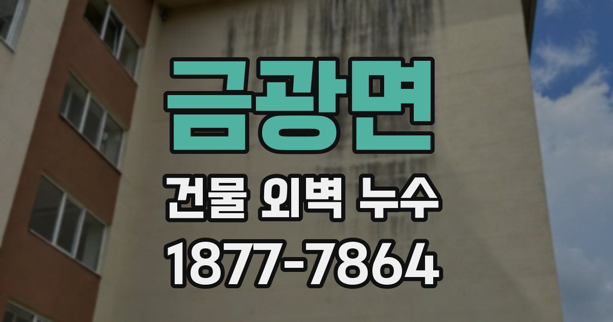 금광면 건물 외벽 누수