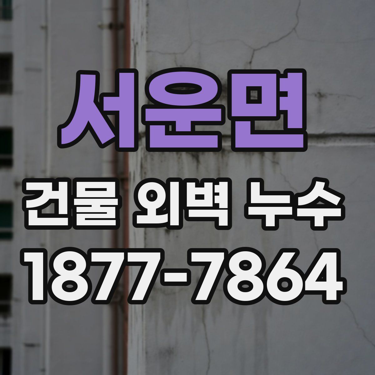 서운면 건물 외벽 누수