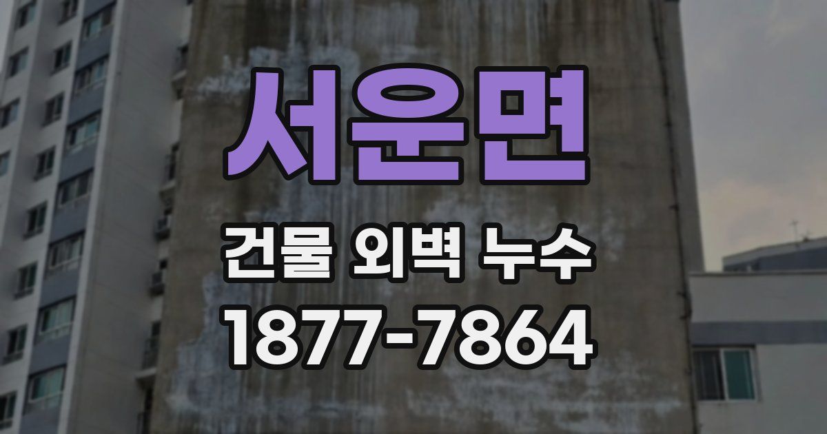 서운면 건물 외벽 누수