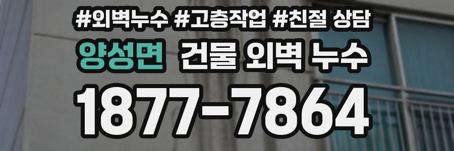 양성면 건물 외벽 누수