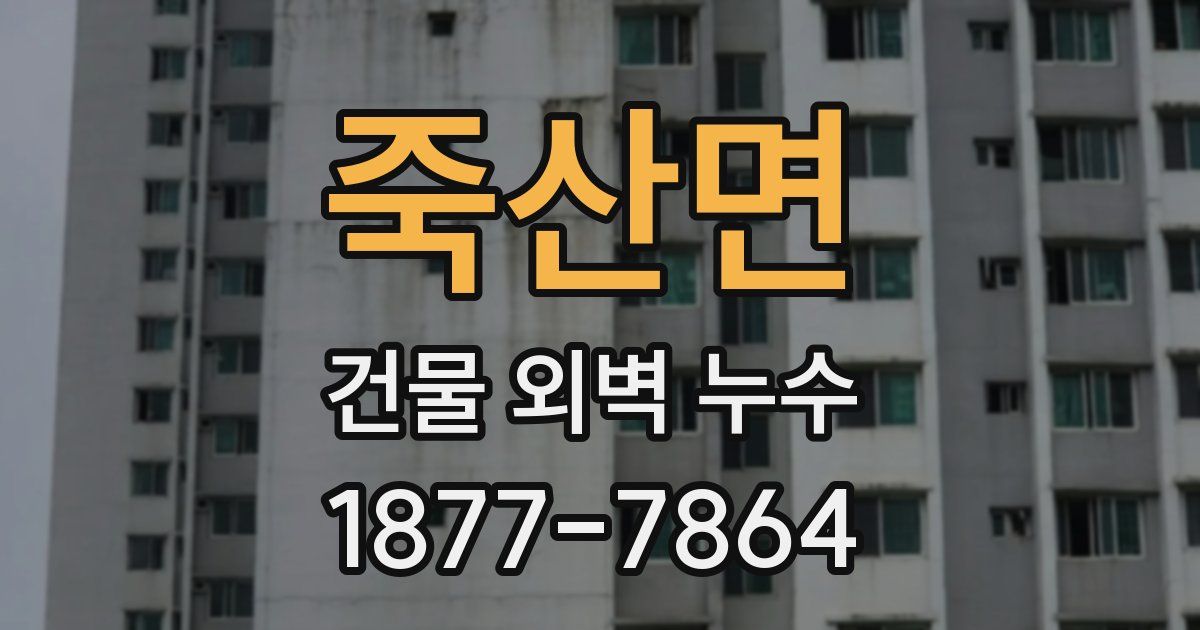 죽산면 건물 외벽 누수