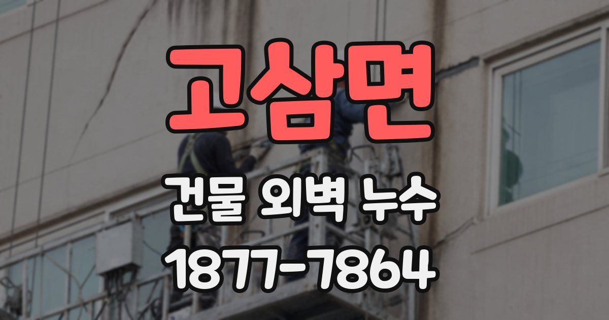 고삼면 건물 외벽 누수