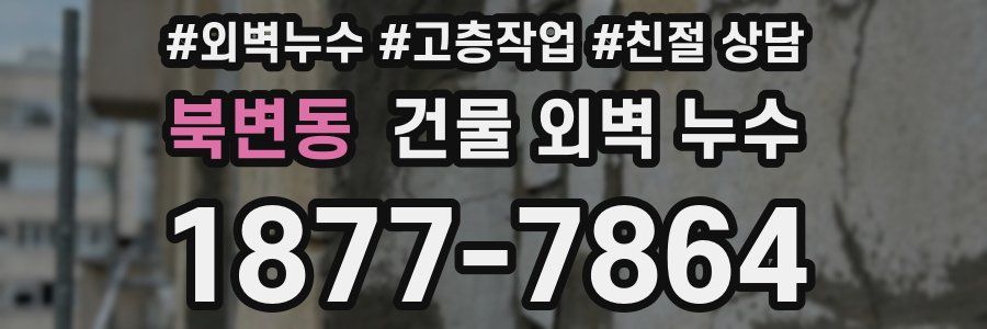 북변동 건물 외벽 누수