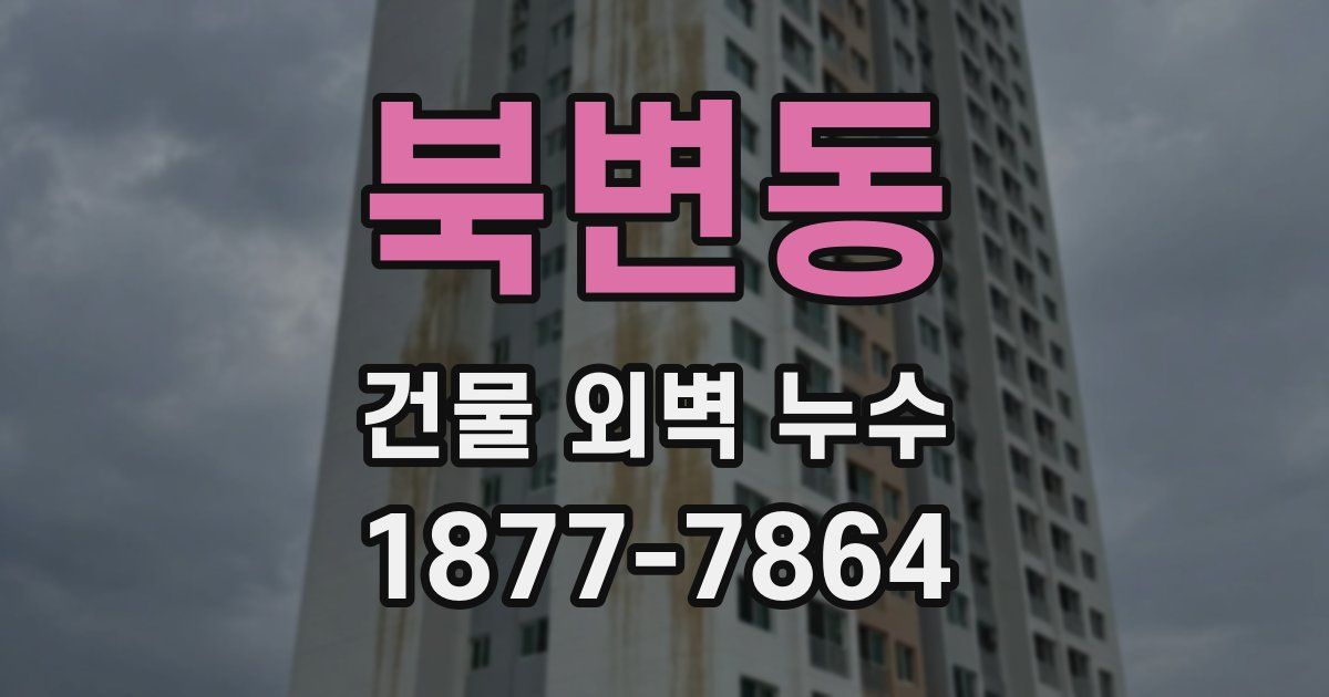북변동 건물 외벽 누수
