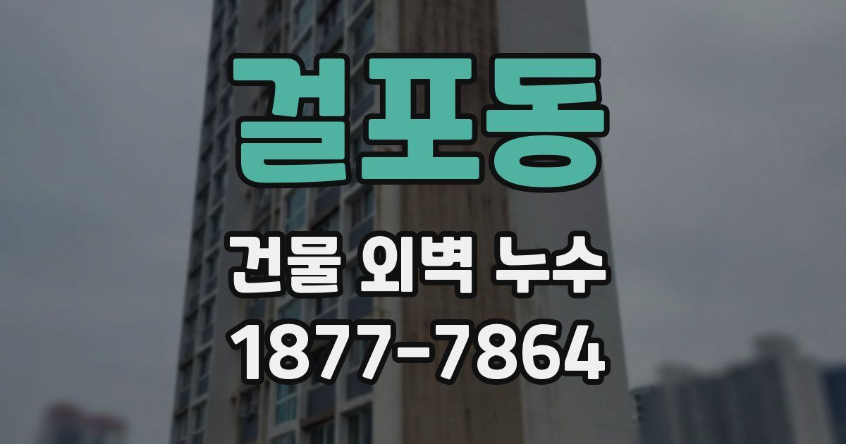 걸포동 건물 외벽 누수