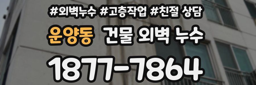 운양동 건물 외벽 누수