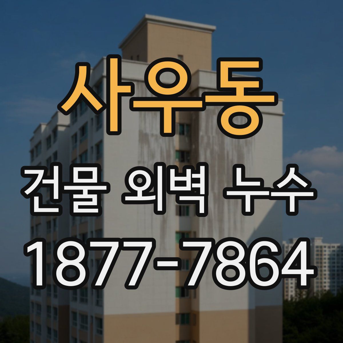 사우동 건물 외벽 누수
