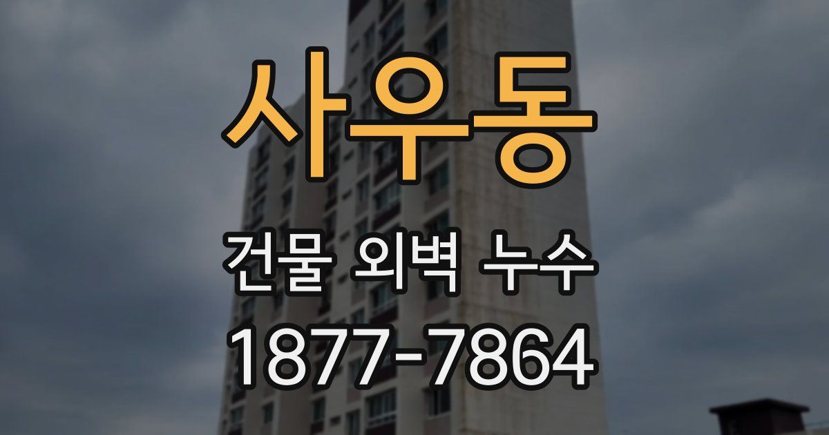 사우동 건물 외벽 누수
