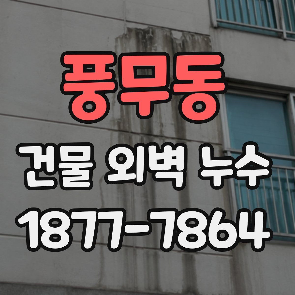 풍무동 건물 외벽 누수
