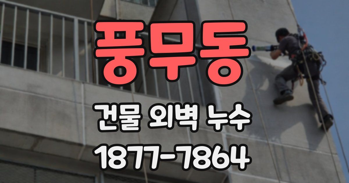 풍무동 건물 외벽 누수