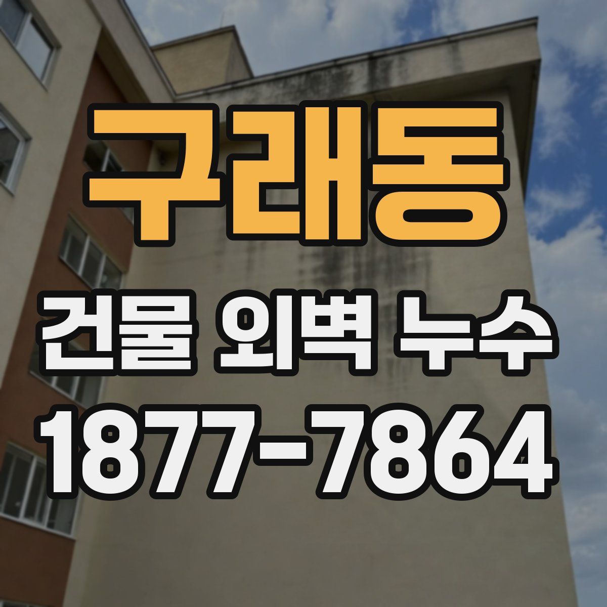 구래동 건물 외벽 누수