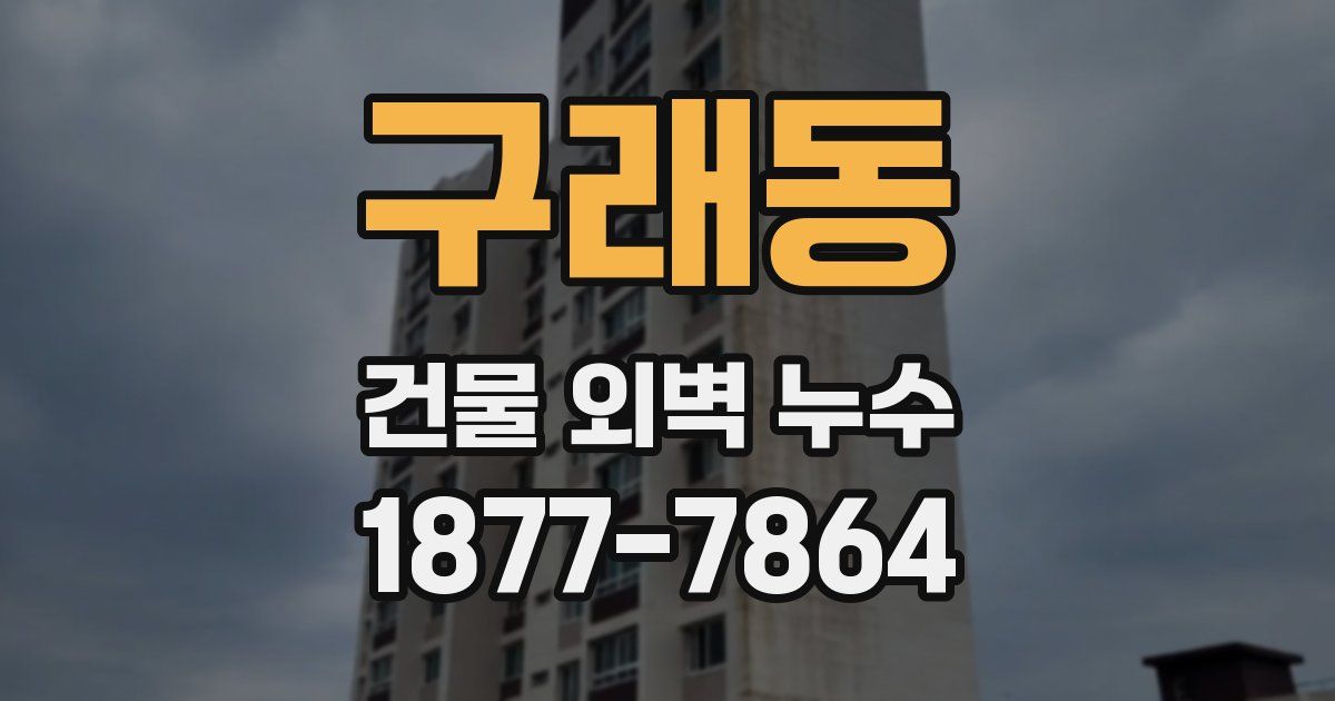구래동 건물 외벽 누수
