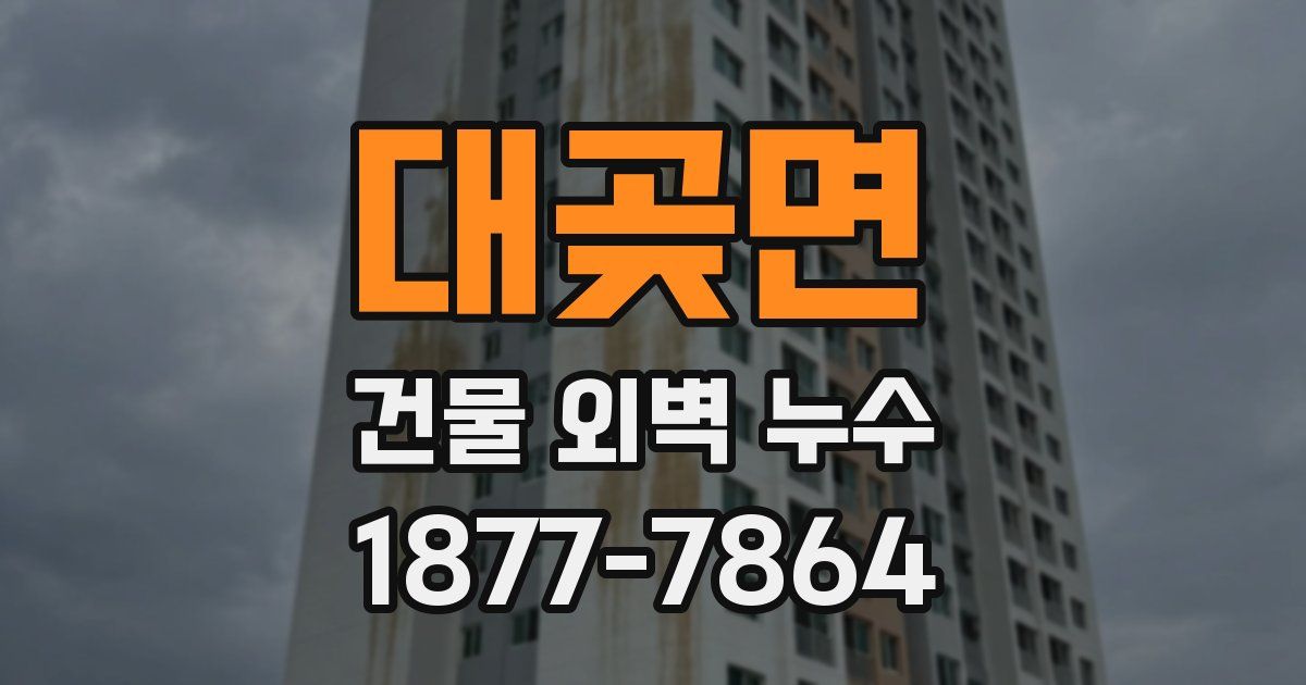 대곶면 건물 외벽 누수