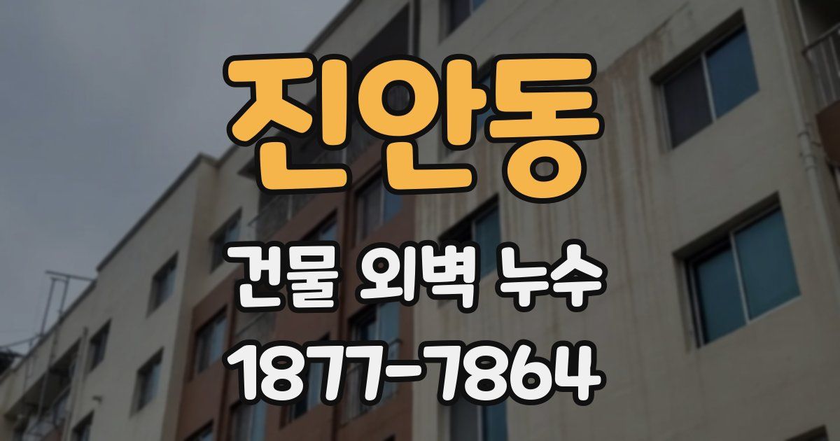 진안동 건물 외벽 누수
