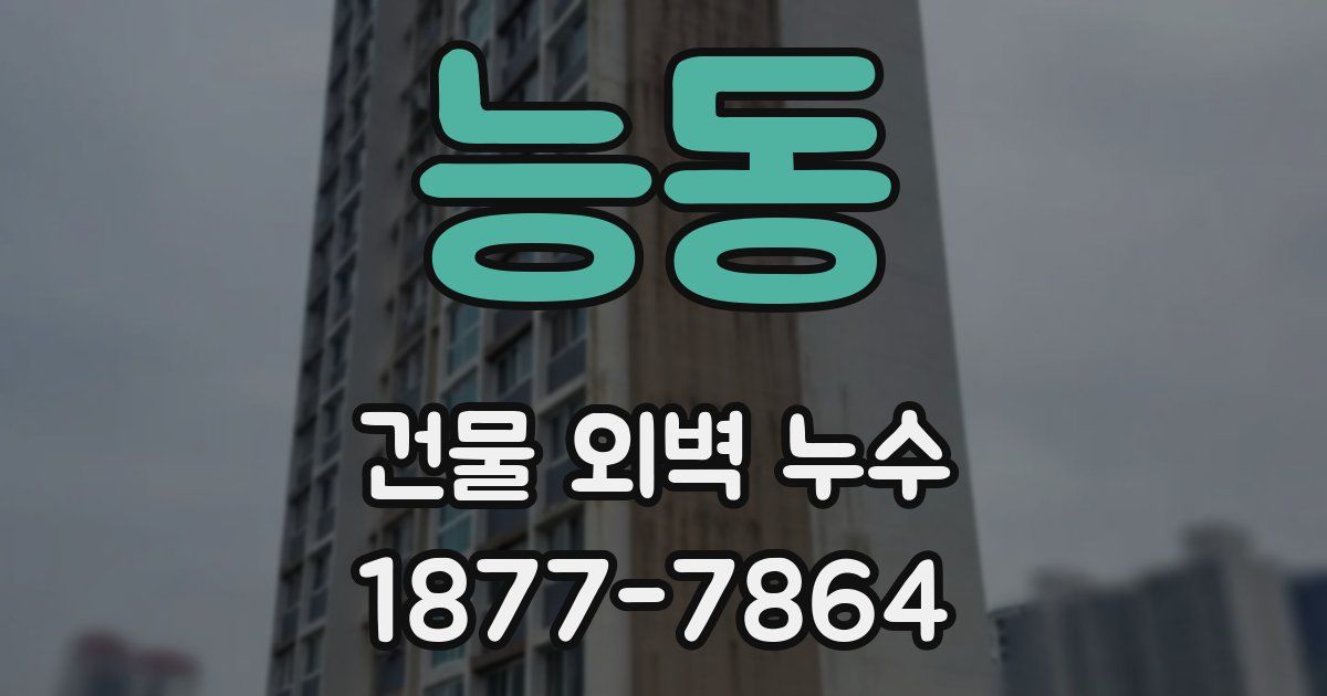 능동 건물 외벽 누수