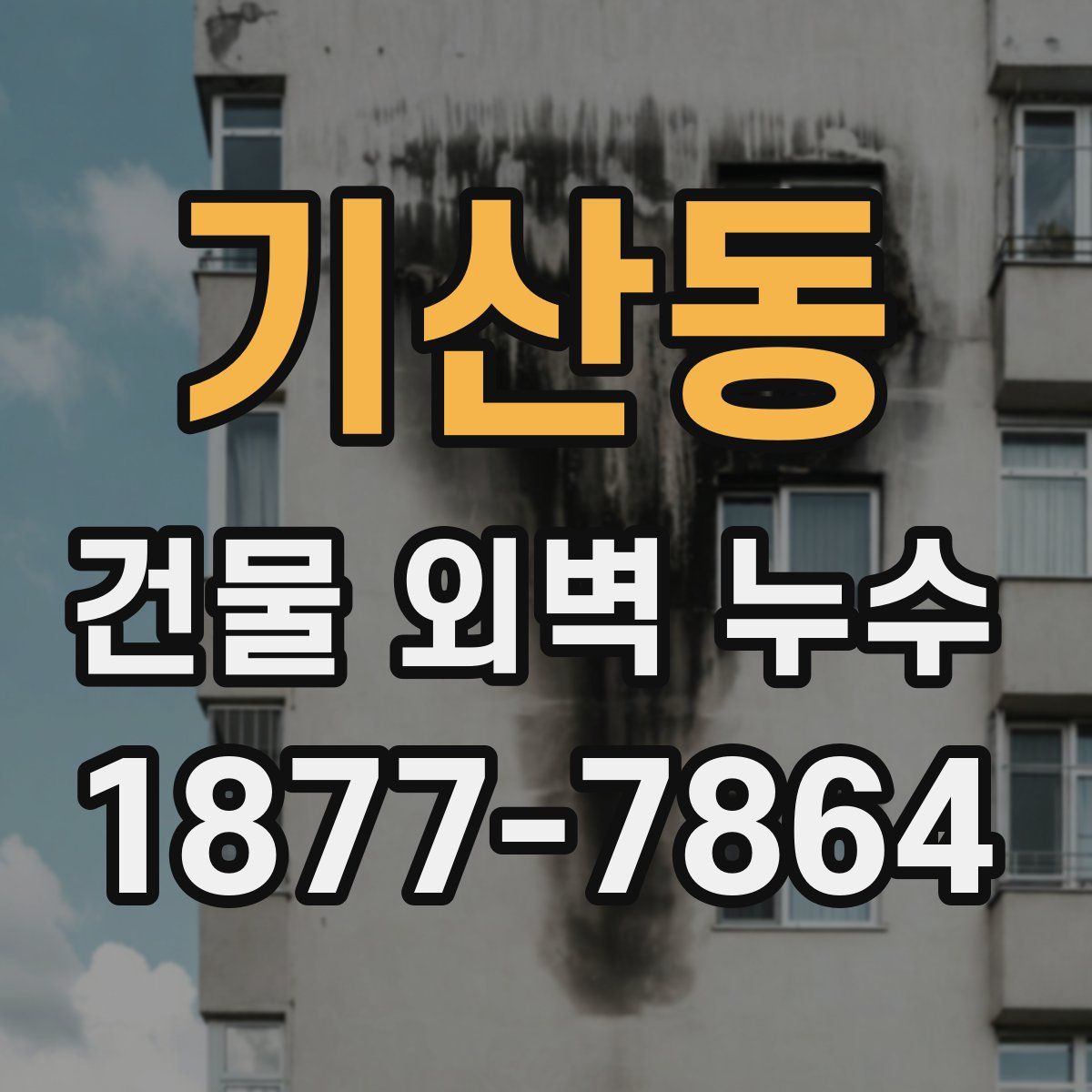 기산동 건물 외벽 누수