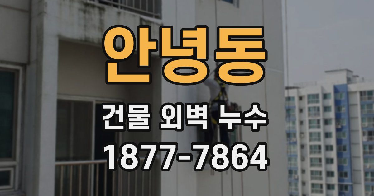 안녕동 건물 외벽 누수