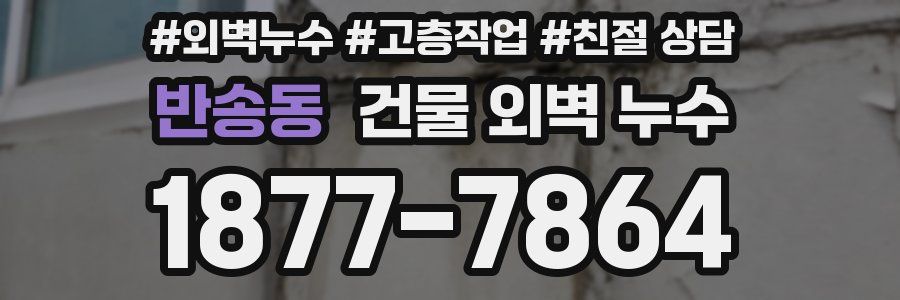 반송동 건물 외벽 누수