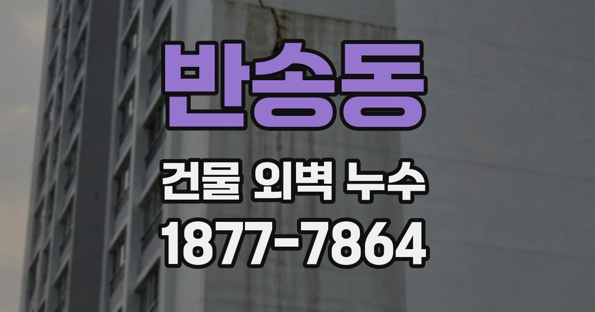 반송동 건물 외벽 누수