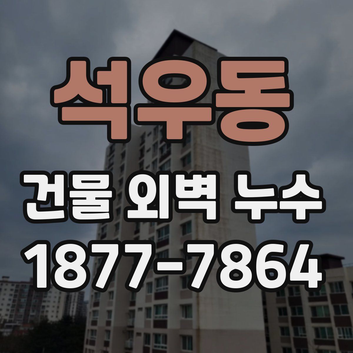 석우동 건물 외벽 누수