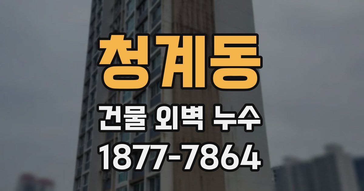 청계동 건물 외벽 누수