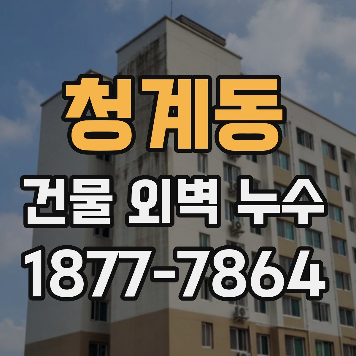 청계동 건물 외벽 누수