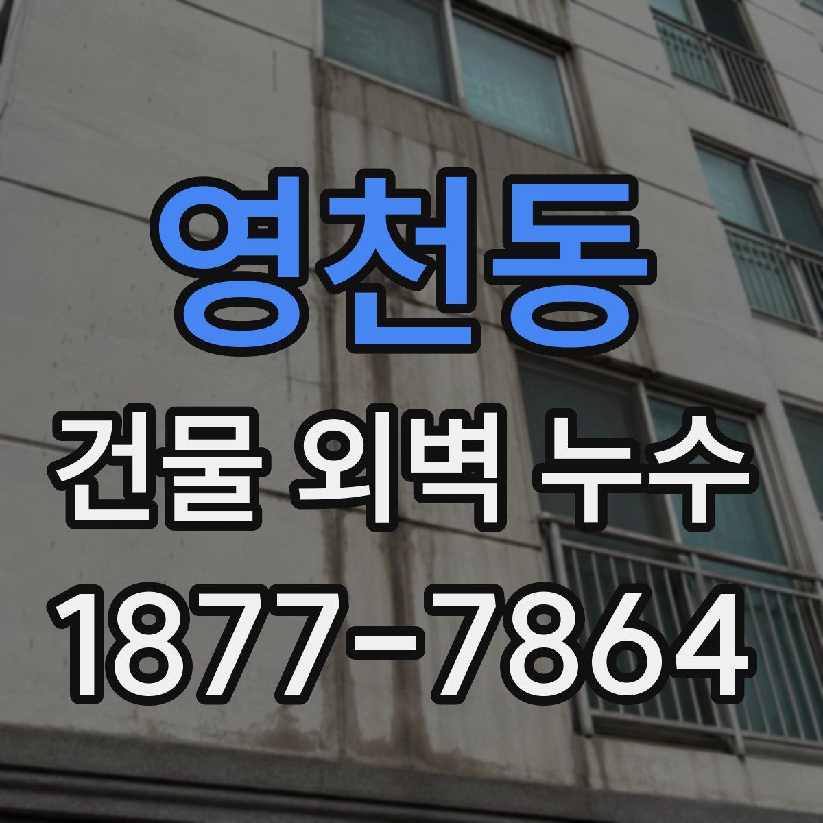 영천동 건물 외벽 누수