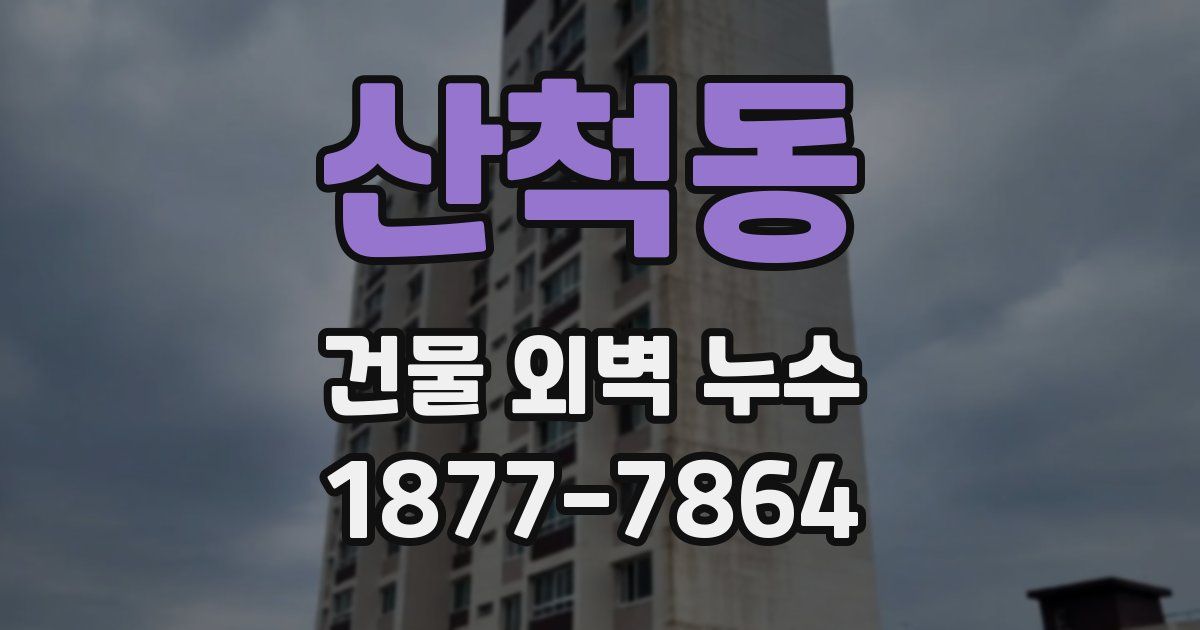 산척동 건물 외벽 누수