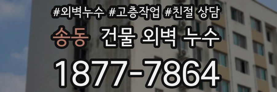 송동 건물 외벽 누수